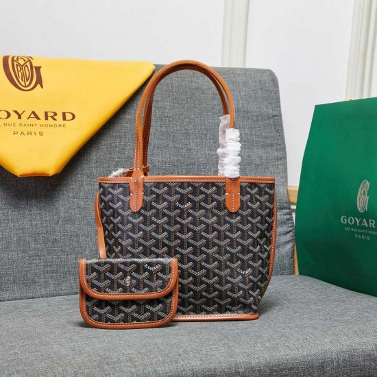 Goyard Double sided mini shopping bag Genuine Leather Women's Tote Bag