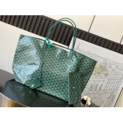 Goyard Designer Large Capacity Saint Louis Tote Genuine leather handle with cotton and linen knitted canvas shoulder bag