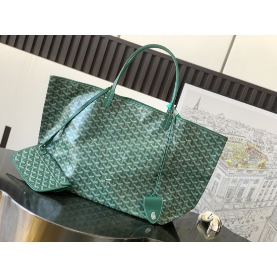 Goyard Designer Large Capacity Saint Louis Tote Genuine leather handle with cotton and linen knitted canvas shoulder bag