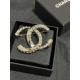 Chanel Half diamond CC brooch