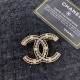 Chanel Classic 6 pearl and diamond studded double-C brooch