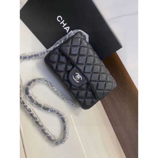 Chanel Eternal Classic Caviar Cowhide Shoulder Bag Diamond shaped grid messenger bag