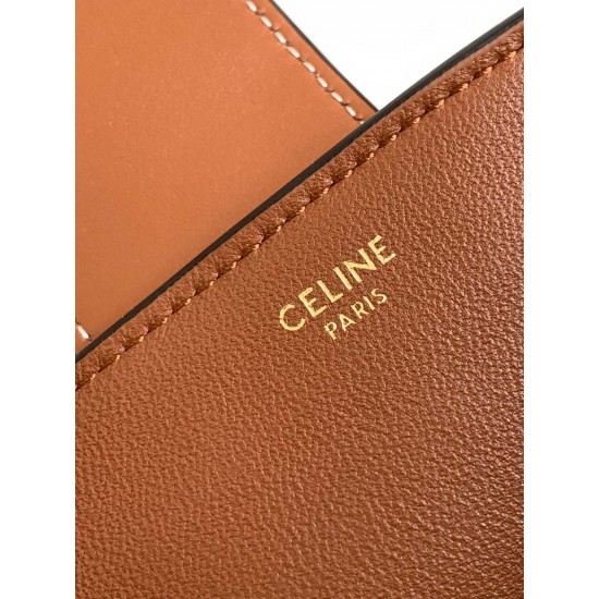 Celine AAAAA+ Louise Smooth Cow Leather Bucket Bag Buckle Triumphal Arch Handheld/Crossed/Shoulder Flip Magnetic Buckle Bag