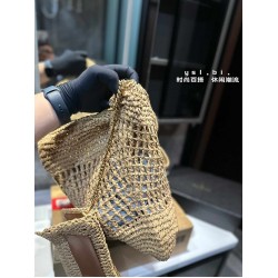 YSL Women Handbag Summer Lafite Handwoven Straw Bags Handwoven Beach Big Totes Female Casual Handle Designd Shoulder Bag With Wallet For Lady Travel