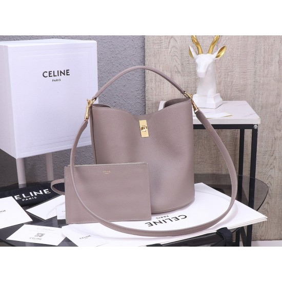 Celine AAAAA+ Bucket 16 Large capacity cowhide water bucket bag