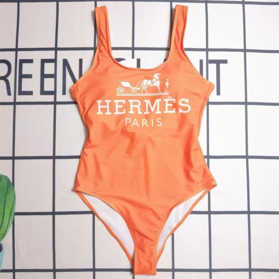 Hermes  New women's one-piece backless triangle swimsuit slimming hot spring swimsuit