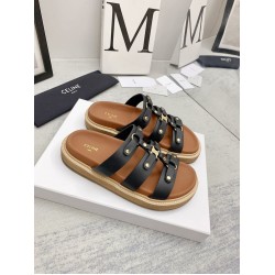 Celine Retro trendy sandals Flat bottomed rivet beach shoes