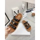 Celine Retro trendy sandals Flat bottomed rivet beach shoes