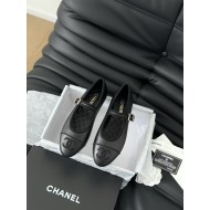 Chanel Female ballet shoes, small leather shoes with a single buckle and flat sole, French Mary Jane shoes