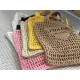 Prada designer's stunning straw woven bag, fashionable beach bag