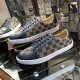 Gucci GG letter sports shoes genuine leather plaid pattern shoes