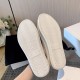 Celine White thick soled cowhide sports shoes Triumphal Arch casual single shoes