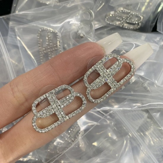 Balenciaga Inlaid imitation diamonds Earrings