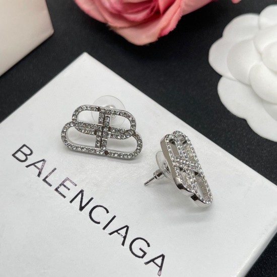 Balenciaga Inlaid imitation diamonds Earrings