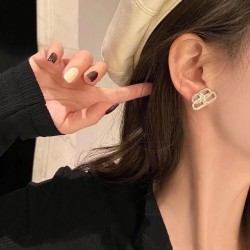 Balenciaga Inlaid imitation diamonds Earrings