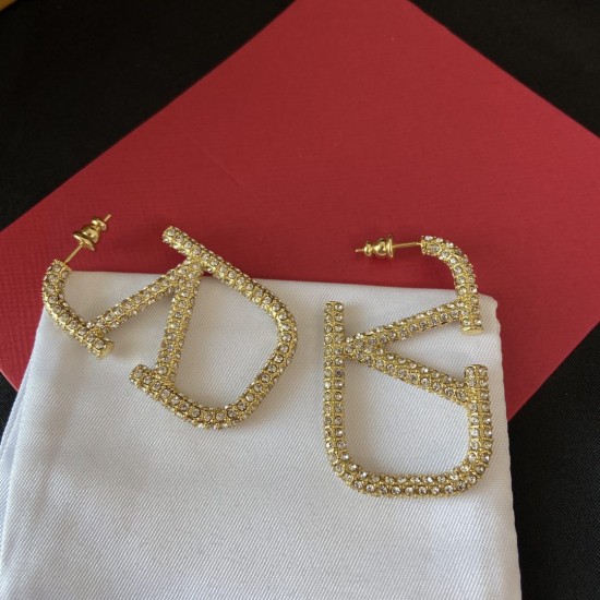 Valentino Full imitation diamond earrings