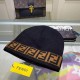 Fendi beanies Double F letters Knitted hat Warm rolled edge hat