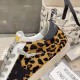 GGDB Leopard print black tail Latex pad height increasing shoes