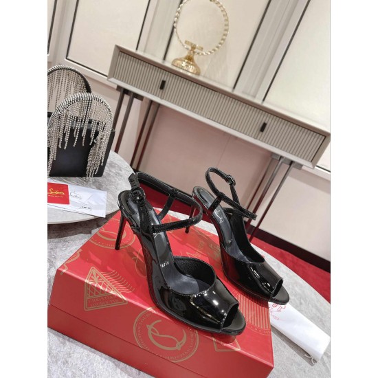 Maison Christian Louboutin Fish mouth shaped side strap sandals So Jenlove Stiletto heels heel sandals