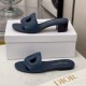 Dior CD letter pig nose design Flat bottomed/mid heeled slippers Spring and summer Leisure Club sandals