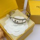 Fendi Advanced letter wristband Adjustable retro style diamond studded women's bracelet