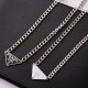 Prada Letter inverted triangle necklace fashionable unisex collarbone chain necklace