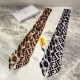 Fendi Retro French Leopard Pattern Long Strip Narrow Edition Silk Scarf Internet Celebrity Same Style Western Style Neck Scarf Fashion Hair Strap Drifter Female