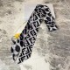 Fendi Retro French Leopard Pattern Long Strip Narrow Edition Silk Scarf Internet Celebrity Same Style Western Style Neck Scarf Fashion Hair Strap Drifter Female