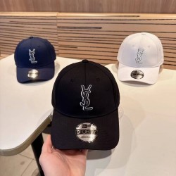 YSL letter embroidered unisex sun hat High end atmospheric baseball cap Fashionable and trendy duckbill cap