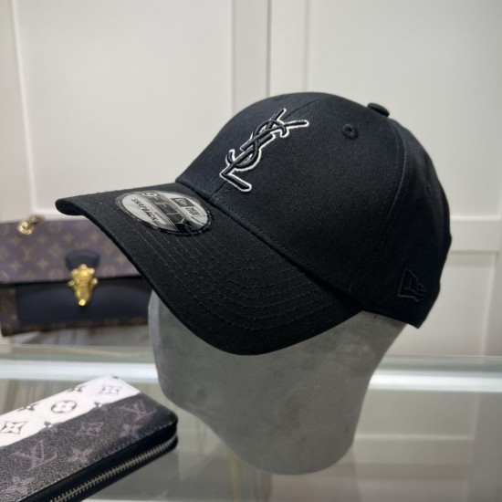 YSL letter embroidered unisex sun hat High end atmospheric baseball cap Fashionable and trendy duckbill cap