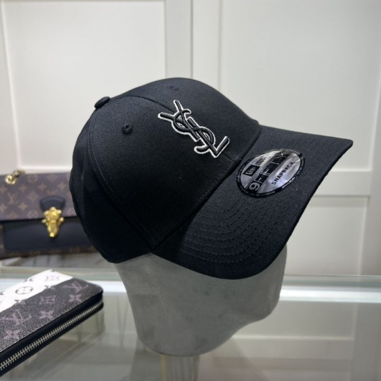 YSL letter embroidered unisex sun hat High end atmospheric baseball cap Fashionable and trendy duckbill cap