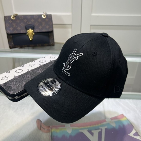 YSL letter embroidered unisex sun hat High end atmospheric baseball cap Fashionable and trendy duckbill cap