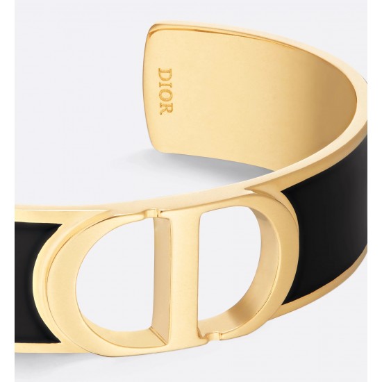 Dior Montaigne hollow CD letter gold finish metal bracelet