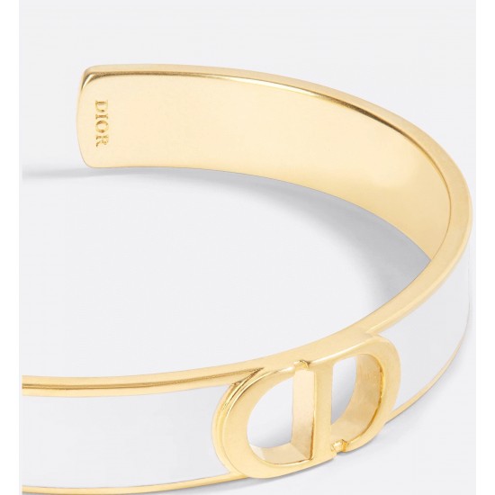 Dior Montaigne hollow CD letter gold finish metal bracelet