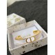 Dior Montaigne hollow CD letter gold finish metal bracelet