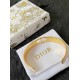 Dior Montaigne hollow CD letter gold finish metal bracelet