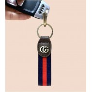 Gucci Ribbon car keychain pendant Minimalist men's and women's high-end genuine leather keychain Couple Key Ring