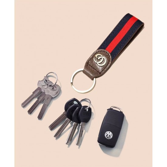 Gucci Ribbon car keychain pendant Minimalist men's and women's high-end genuine leather keychain Couple Key Ring