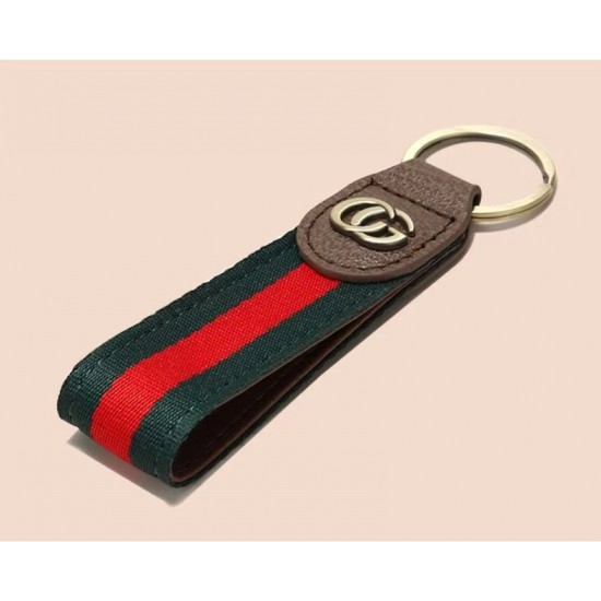 Gucci Ribbon car keychain pendant Minimalist men's and women's high-end genuine leather keychain Couple Key Ring