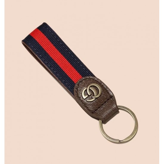 Gucci Ribbon car keychain pendant Minimalist men's and women's high-end genuine leather keychain Couple Key Ring