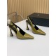 YSL High heels and empty shoes SAINT LAUREN Calf patent leather horseshoe sandals