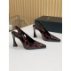 YSL High heels and empty shoes SAINT LAUREN Calf patent leather horseshoe sandals