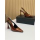 YSL High heels and empty shoes SAINT LAUREN Calf patent leather horseshoe sandals