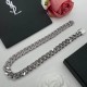 YSL European and American fashion girlfriend Valentine's Day two-color diamond studded chain necklace