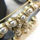 Chanel Bamboo style 10 pearl CC Crystal Brooch