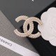 Chanel Pearl full diamond brooch