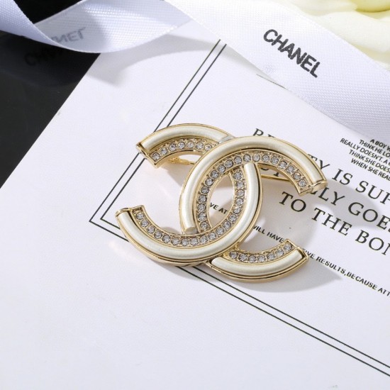 Chanel Vintage classic diamond studded brooch