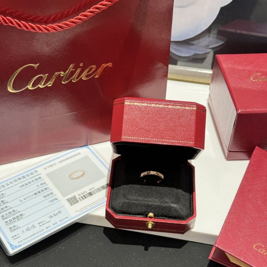 Cartier Double row diamond fashion ring