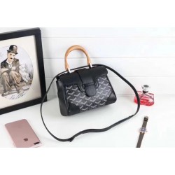 Goyard Mini sigon Wooden Handheld with real leather Handheld crossbody dual-use saddle bag Kelly bag