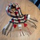 BURBERRY Classic European and American British Love Printed Checkered Scarf Male and female couple's wool tassel thick scarf